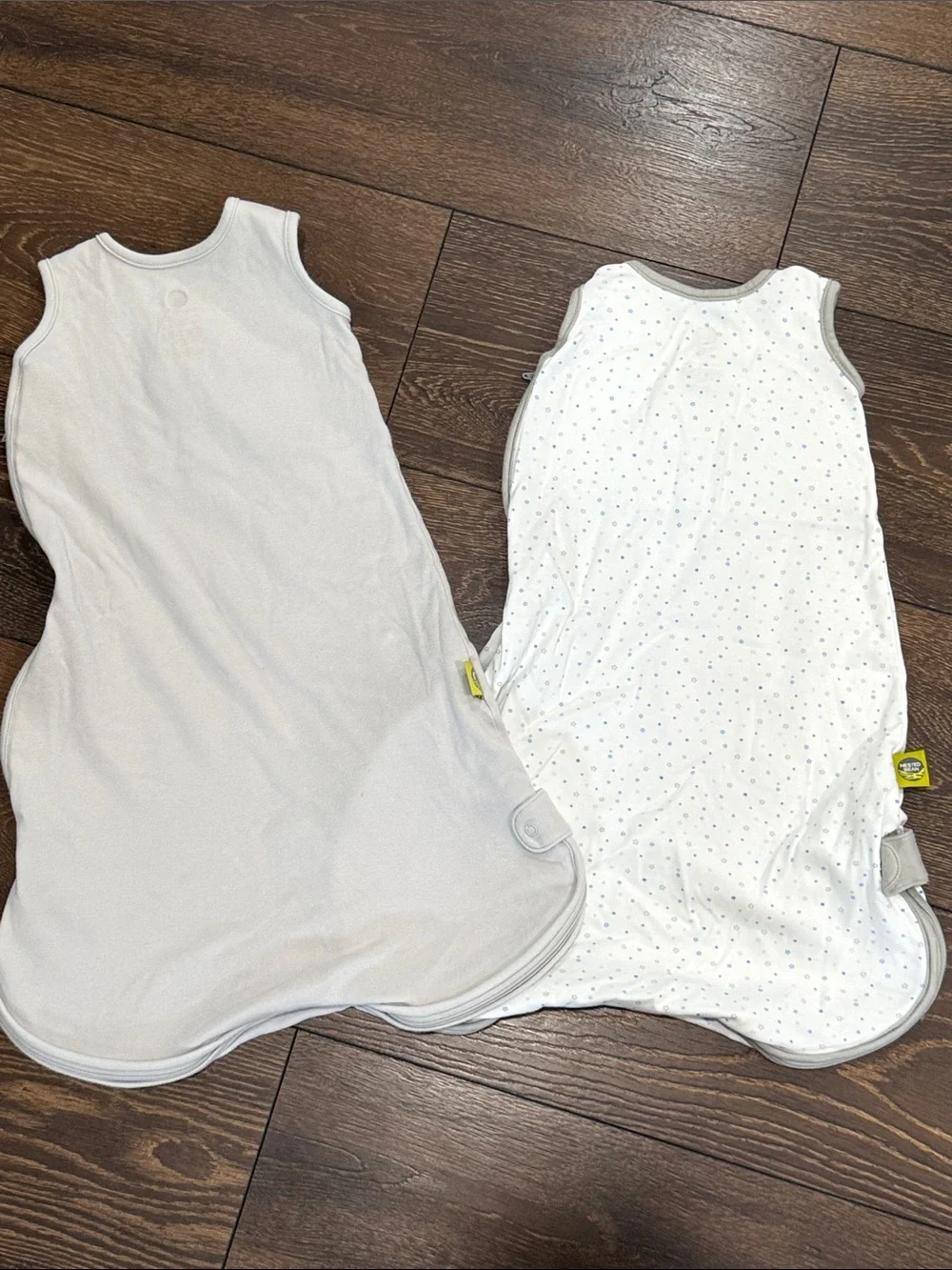 Nested Bean Baby Zen Sleep Sacks - White and Light Gray - lot of 2